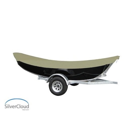 Eevelle Boat Cover DRIft BOAT, Outboard Fits 15ft L up to 84in W Khaki SCDFT1584B-KHA